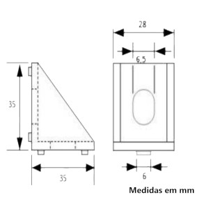 Desenho Técnico Cantoneira para Perfil de Alumínio 30x30