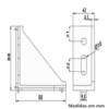 Desenho Técnico Cantoneira para Perfil de Alumínio 45x90