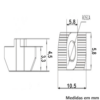 Desenho Técnico Porca Martelo Canal 6- para Perfil 20x20 V-Slot