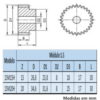 Desenho Técnico Engrenagem de Dente Helicoidal Módulo 1,5